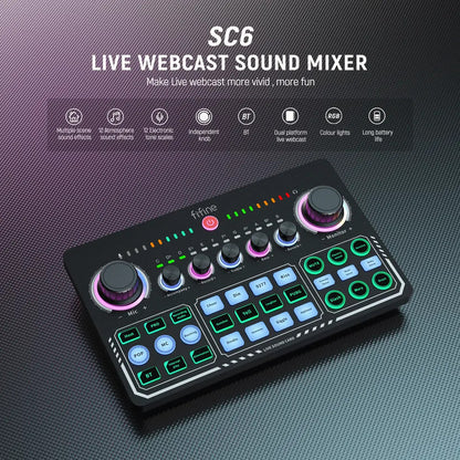 Fifine SC6 - Wireless audio mixer