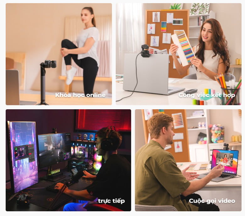 OBSBOT Tiny 2 Lite 4K AI PTZ Webcam with Beauty & Subject Tracking Function