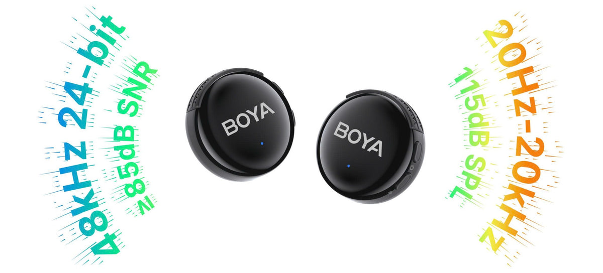 BOYALINK 3 ម៉ៃក្រូហ្វូនឥតខ្សែតូចបំផុត 48kHz/24bit សម្រាប់ឧបករណ៍ច្រើន |Kingcom